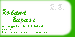 roland buzasi business card